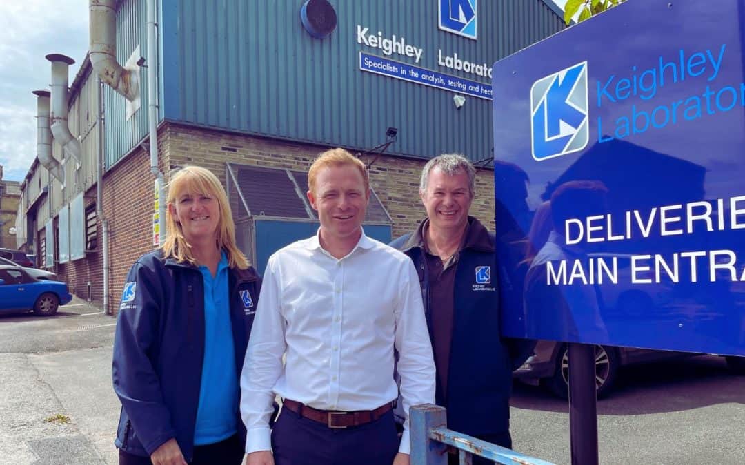 Robbie Moore MP Visits Keighley Laboratories